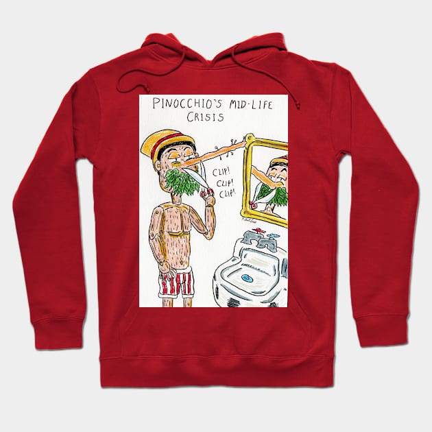 Pinocchio's Mid-Life Crisis Hoodie by ConidiArt